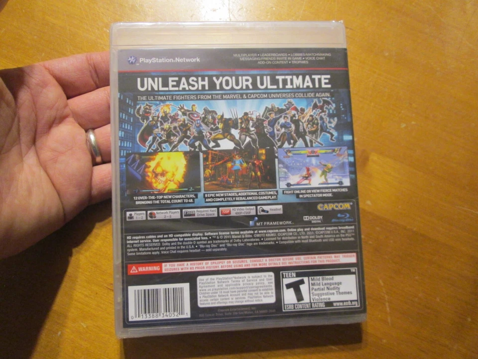 ULTIMATE MARVEL VS. CAPCOM 3 PS3 PLAYSTATION 3 US EDITION NEW FACTORY SEALED - Image 3 of 4