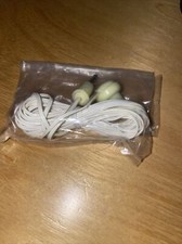 Vintage Single Earbud White Mono Headphones WORKS Transistor Listening Piece