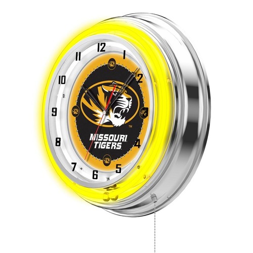 NCAA - Missouri Double Neon Ring, Logo Clock College Team Logo - Picture 8 of 9