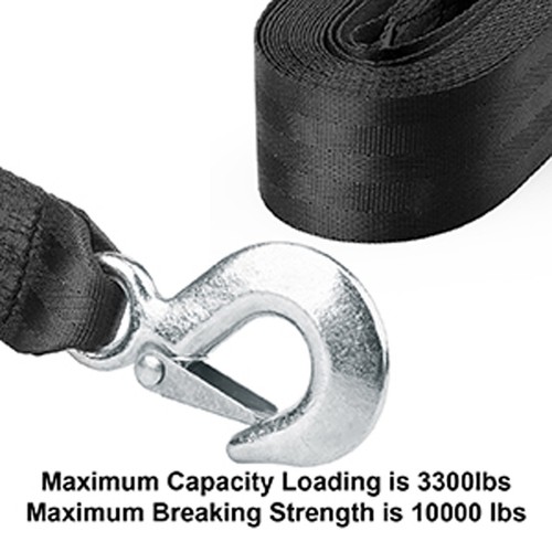 Premium 20ft x 2inch Deluxe Boat Trailer Heavy Duty Winch Strap 3300 lbs Max Tow - Picture 7 of 12