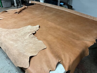 Cowhide leather 60 Square feet first Quality color: Saddle  made in Italy.