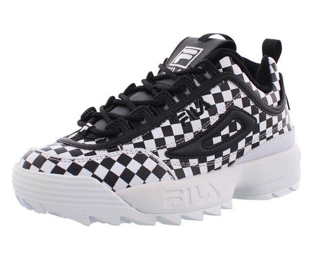 checkered fila shoes