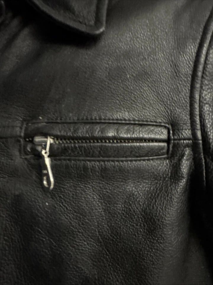 Chaqueta De Colección CLASS CLUB Cuero Negra Niños Talla 3 Niño Pequeño 3T Motociclista Bombardero Estilo Foto 4 de 4