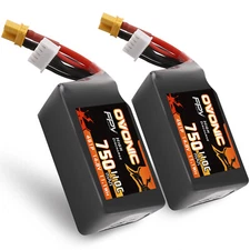 2X Ovonic 750mAh 110C 4S Lipo Battery 14.8V for FPV 2" 3" quad GepRC Rocket lite