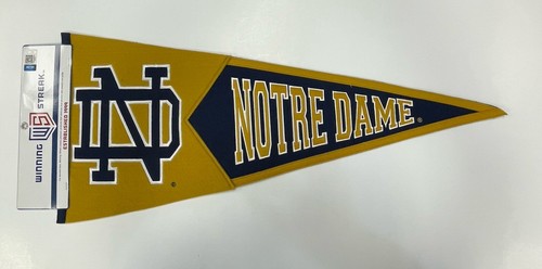 Notre Dame Fighting Irish NCAA Winning Streak Traditions Wool Pennant!!! - Picture 2 of 5