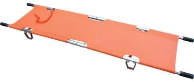 Brancard pliable d'urgence 2 plis avec sac de transport orange - Photo 1/3