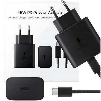 Original Samsung 45W Schnellladegerät Netzteil Galaxy S22 S23 S24 + Ultra A54 5G