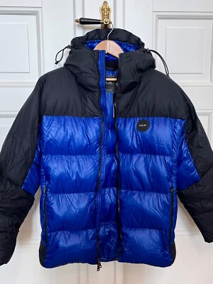 Ralph Lauren RLX sport Puffer Down ski Winter Jacket M Medium Black Blue men