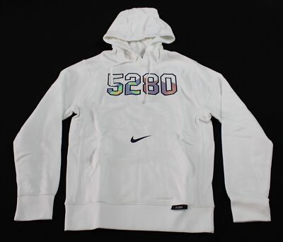 Denver Nuggets Men's Nike NBA Club City Fleece Pullover Hoodie BL1 White Size XS