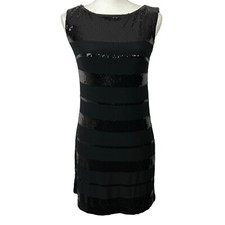 White House Black Market Women’s Party/Cocktail Dress Sz XXS Banded Sequin Black