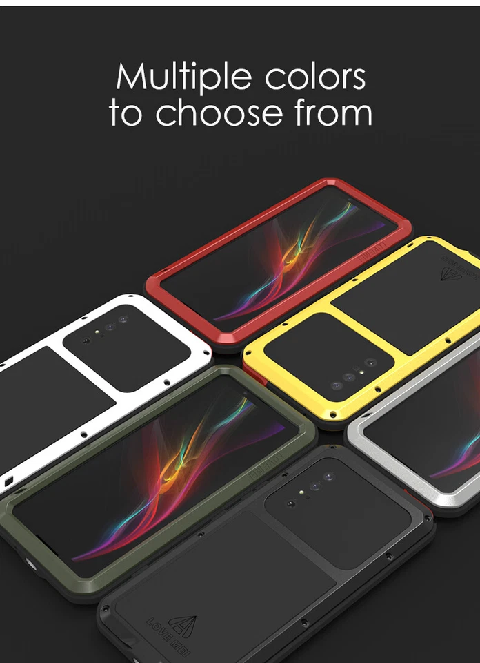 LOVEMEI Waterproof Gorilla Glass Metal Case Cover FOR Sony Xperia-1-II - Image 3 of 4