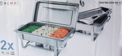 Vajilla Chafing HENDI Gastronorm 1/1, 9 L, acero inoxidable, GN, 2x (3PN11N)