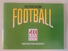 NES Play Action Football Instuction Book Mint 