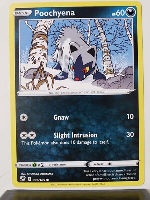 Poochyena 095/189 NM / M - Astral Radiance Pokemon Card - $2 Flat Shipping | eBay Poochyena 095/189 NM / M - Astral Radiance Pokemon Card - $2 Flat Shipping | eBay