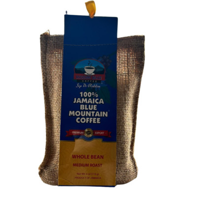 Jamaican Riddim Di Blue 100% Blue Mountain Whole Bean Roasted (Medium)Coffee 4oz