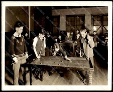 Vintage Boys playing carrom 8" x 10" Brown Brothers Original Type 1 Photo A62