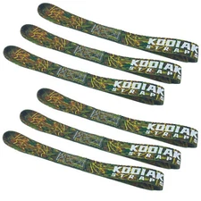 6 Pack 1.5"x18" Soft Loop Tie Down Straps 10000lbs -Camo -Heavy Duty for Secure