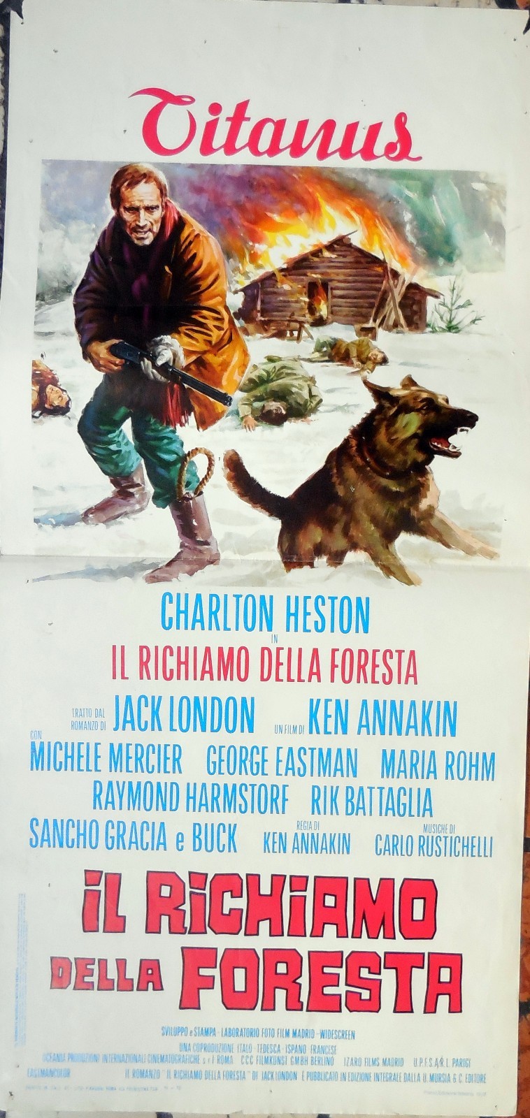 Locandina originale film Il richiamo della foresta (1972) - Regia di Ken Annakin