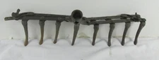Vintage Garden Lawn Rake ADJUSTABLE Metal Claw Tool Primitive Rustic 8 tines