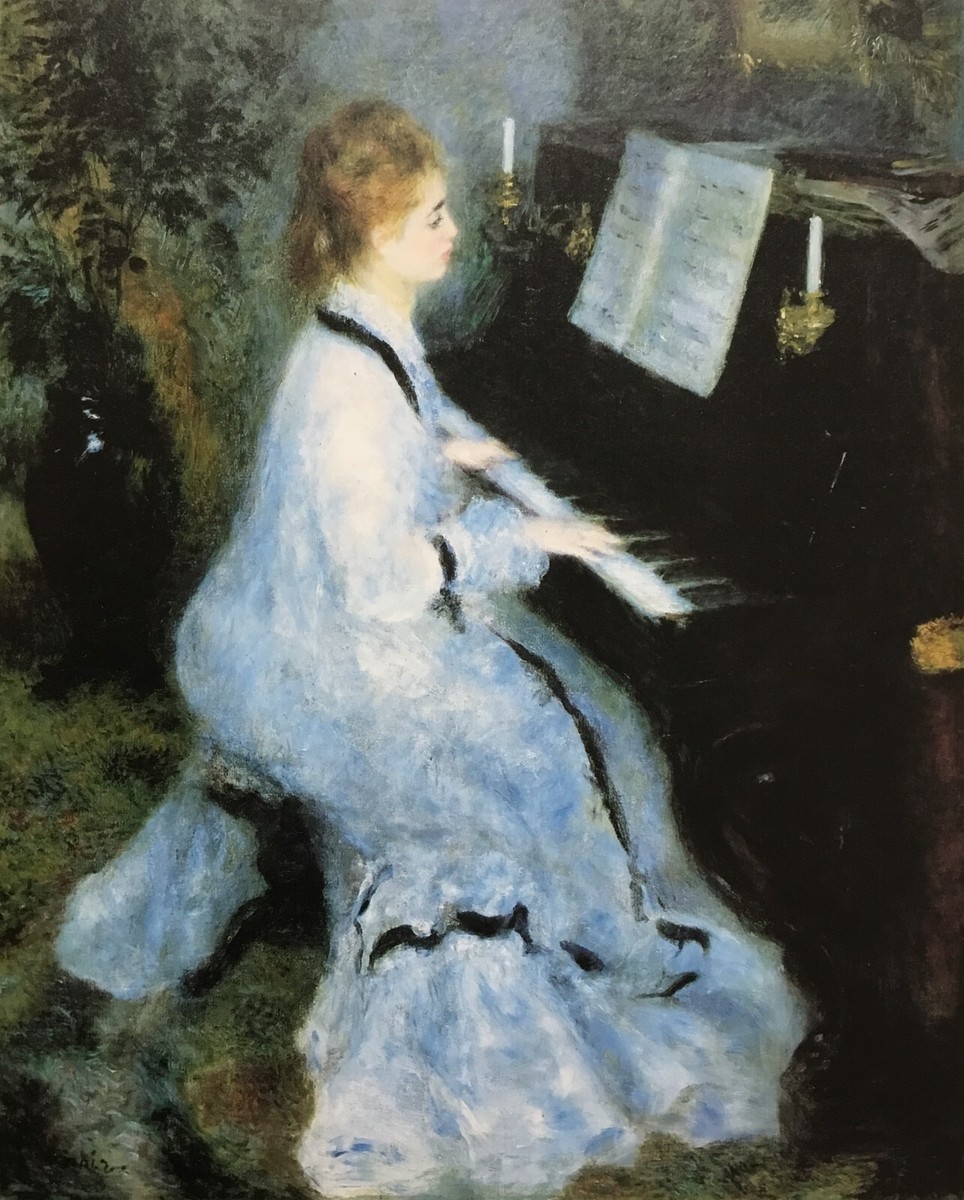 Pierre-Auguste Renoir Woman at the Piano Custom Framed Print | eBay