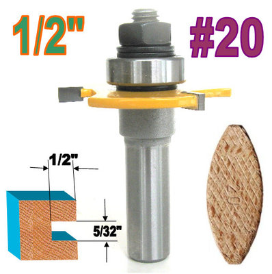 1 pc 1/2'' SH Biscuit #20 Slotting 5/32''x1/2'' Joint Assembly Router Bit S