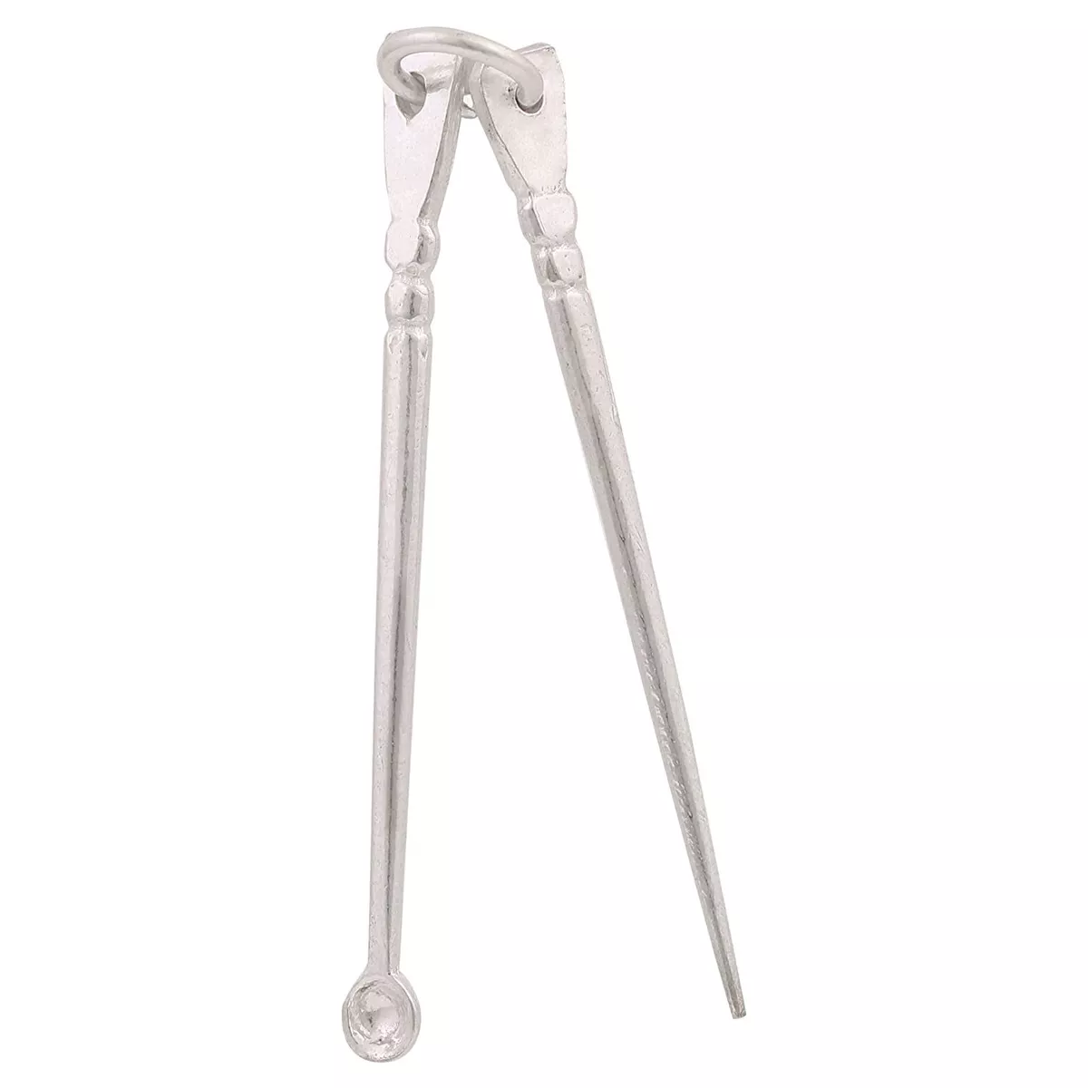 Hand Made 835 Sterling Silver Toothpick Ear Cleaner Set Plain