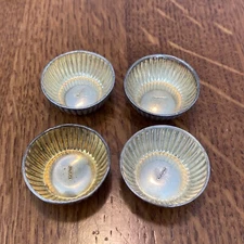 lot of 4 sterling silver open salts antique 14.4g Ya