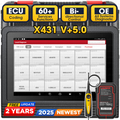 2025 LAUNCH X431 PRO3S+ V+5.0 Car Diagnostic Scan K Coding Bidirectional TPMS