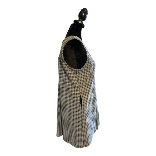 Gray Black Urban Outfitters Silence + Noise Houndstooth Dress Punk Rock Y2K Sz S - Picture 2 of 8