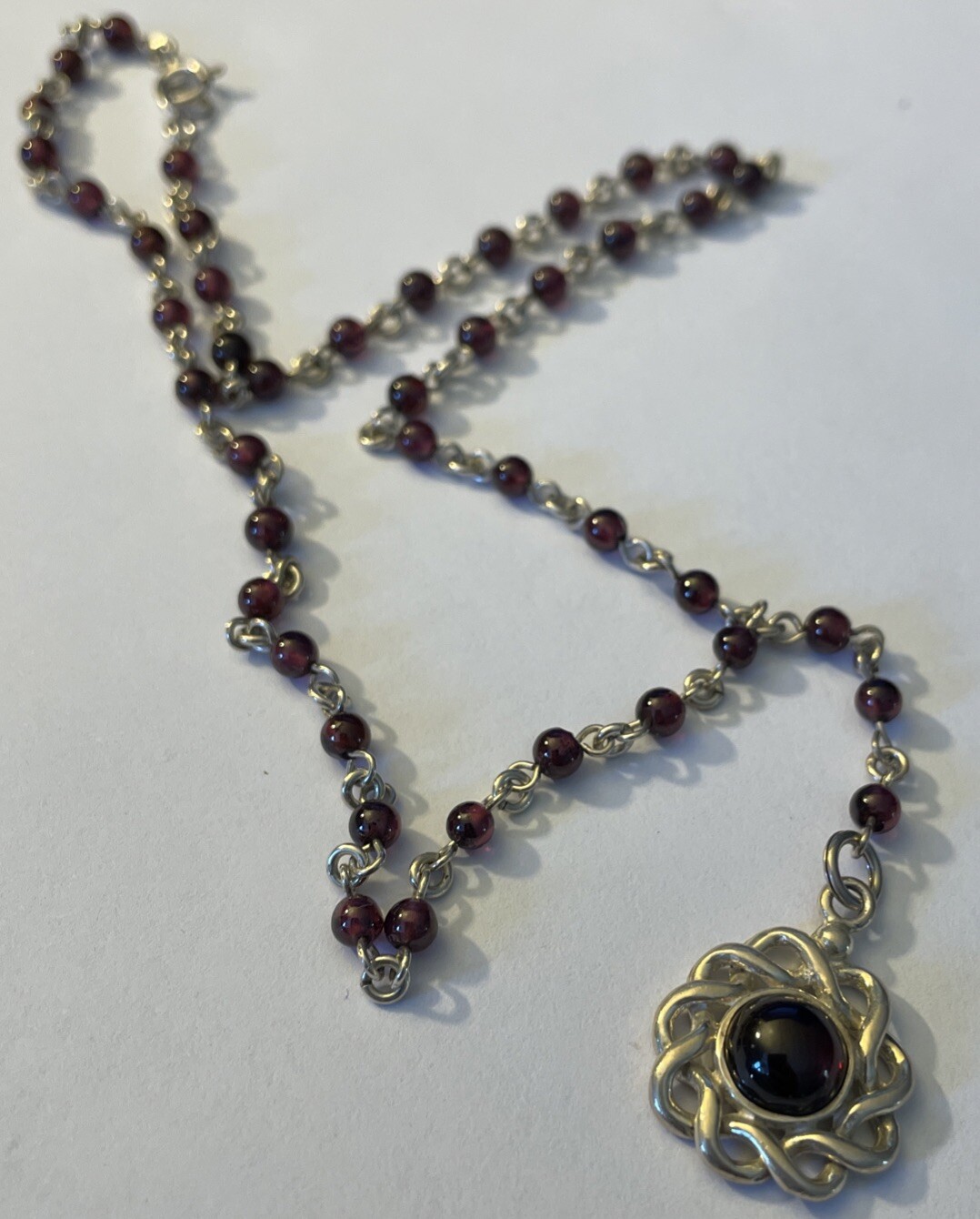 Signed BOCCO Solid 925 Sterling Silver 16" Rosary… - image 3