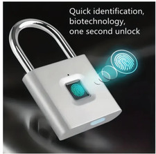 FingerPrint Lock Waterproof, USB Rechargable, Anit-Theft
