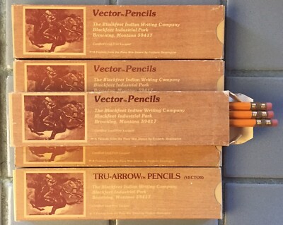 Vintage Blackfeet Indian Vector Pencil Lot (51) No. 2 Medium Tru-Arrow GTE