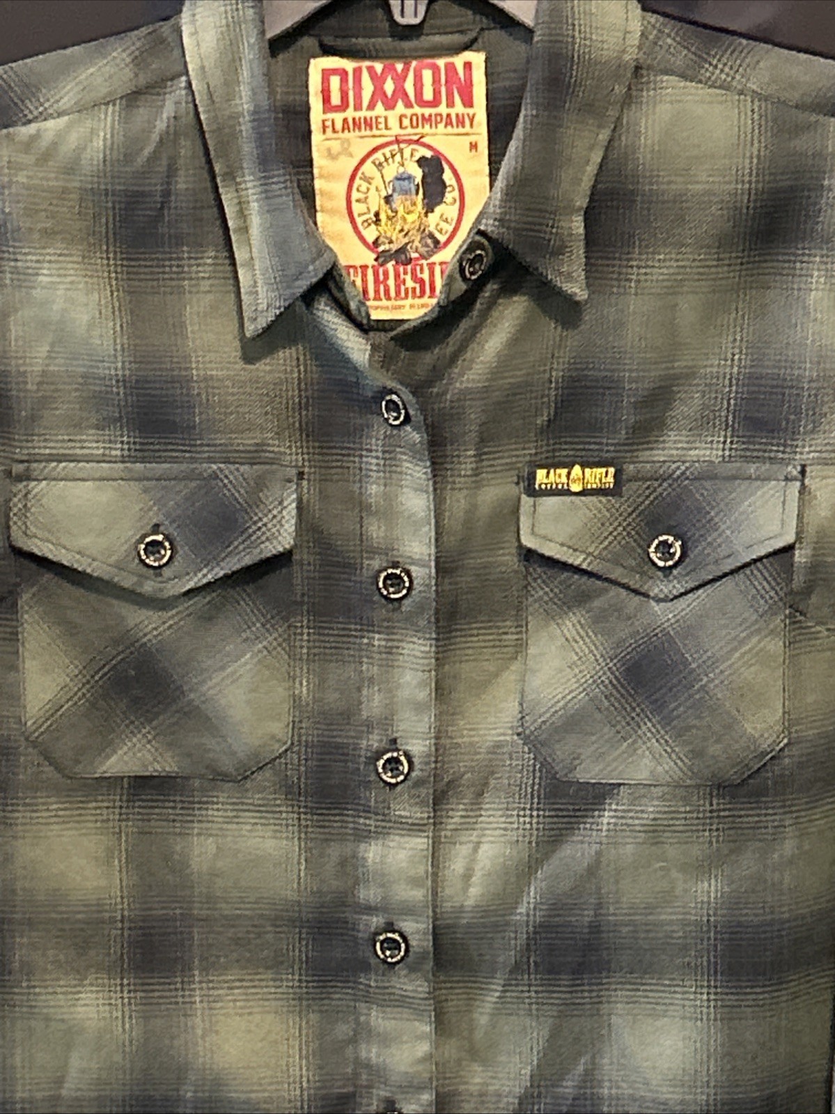 Dixxon Flannel Company Fireside Red & Black Flannel Black Rifle Coffee Co Size M image 2