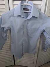 Brooks Brothers Boys Light Blue Long Sleeve Button Down Shirt Size 6 Cotton EUC
