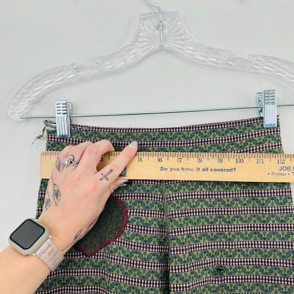 Leggings femininas listradas verde e vermelha Smartwool tamanho P - Imagem 3 de 4