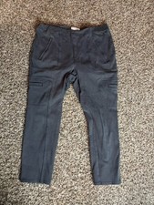 Anthropologie NWT Women's Large Gray Pull on Cargo Pants Cotton Blend