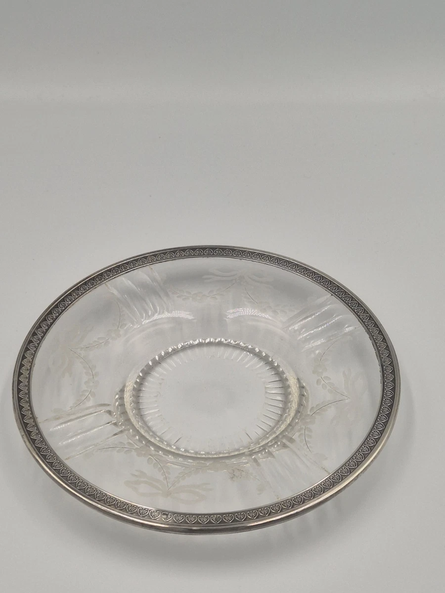 Petite Coupelle Ovale Métal Argenté Ouvragé Festonnée - Vintage 1920-1949