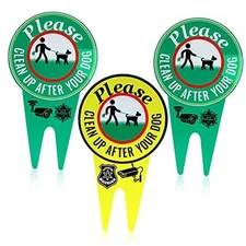 3 Pieces Pick up Your Dog Poop Signs Clean up After Your Dog Sign Dog no Dog 