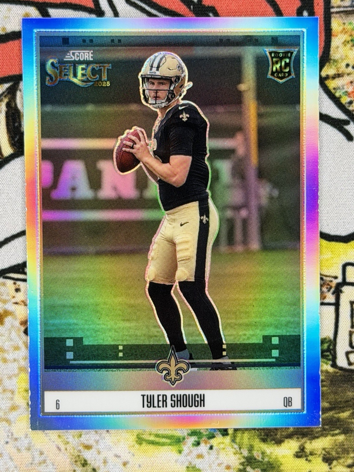 2025 Panini Select - Score Select Throwback Tyler Shough #8 Silver Prizm (RC)