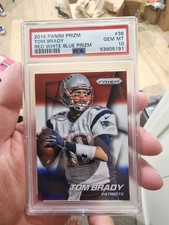 2014 Panini Prizm Tom Brady Red White & Blue Prizm PSA 10 🔥Beautiful Patriots