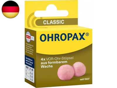 OHROPAX Classic Ohrstöpsel ? VOR-Ohr-Stöpsel zum Schutz vor Lärm, Nässe und Win
