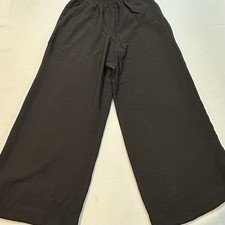 Simply Vera Vera Wang Wide Leg Pants Womens Medium Black Pull-On Stretch Waist