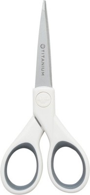 Westcott 5-Inch Micro-Tip Fabric Scissors with 5-Inch, White/Grey
