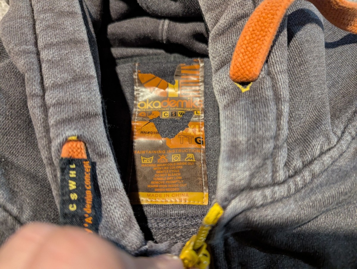 Akademiks Hoodie Mens XXL Gray Chop Shop Y2K Sweater | eBay