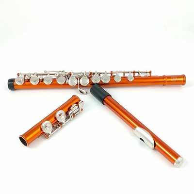Flute, 16 holes, C major, copper-nickel alloy, with E key, MFL608....