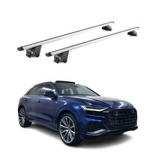 Dachträger Grundtäger für Audi Q8 2018-2026 100kg Aluminium Silber 2tlg ABE