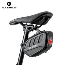 ROCKBROS Bike Saddle Bag EVA Hard Shell with Tail Lights 0.45L Bicycle Seat bag