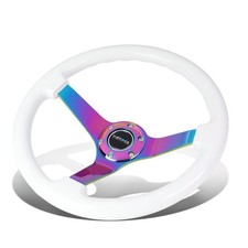 Nrg Reinforced 350mm 3deep Neo Chrome 3-spoke White Wood Grain Steering Wheel Nrg Reinforced 350mm 3deep Neo Chrome 3-spoke White Wood Grain Steering Wheel