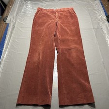 Vintage LL Bean Corduroy Pant Mens 36x32 Red/Brown Trousers