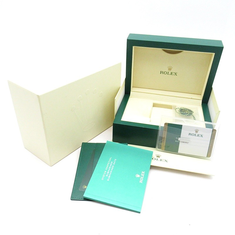 ROLEX Submariner Date Watch Green Mirrored Buckle 116610LV Stainless Steel m... image 6